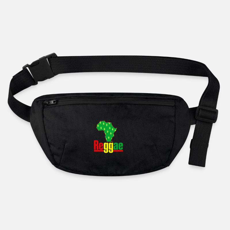 Afrika Reggae Karte mit Hanfblättern Stanley/Stella recycelte Gürteltasche