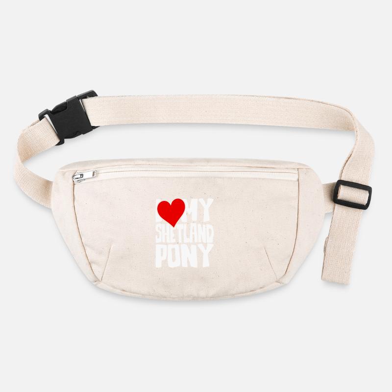 Ich liebe mein Shetland Pony Stanley/Stella recycelte Gürteltasche