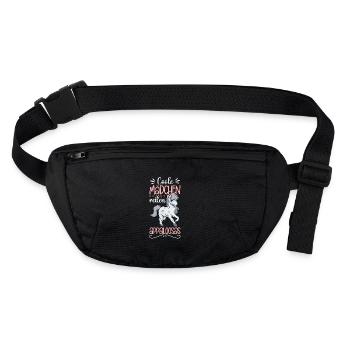 Coole Mädchen reiten Appaloosa - Stanley/Stella recycelte Gürteltasche - Schwarz - Vorne