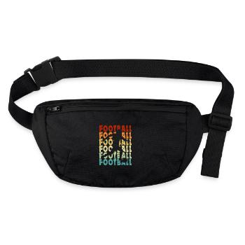 Fußballspieler Geschenk Vintage Fußball Fan - Stanley/Stella recycelte Gürteltasche - Schwarz - Vorne