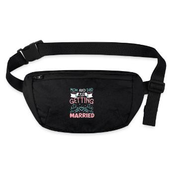 Mom and Dad will get married - Stanley/Stella recycled Hip Bag  - black - Front
