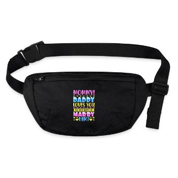 Mom you want to marry daddy - Stanley/Stella recycled Hip Bag  - black - Front