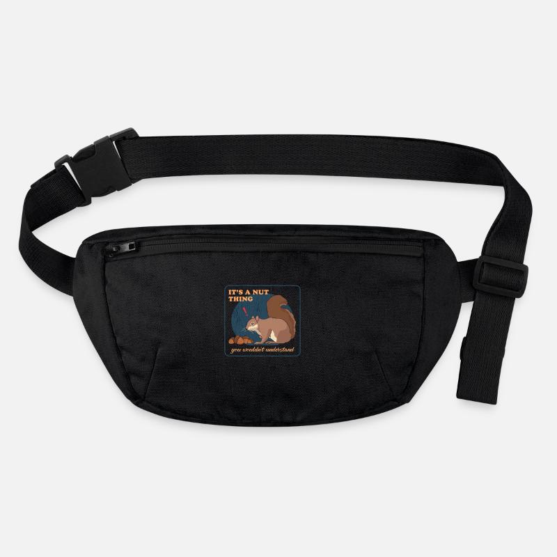 Mignon écureuil gris écureuil cadeau Sac banane recyclé Stanley/Stella