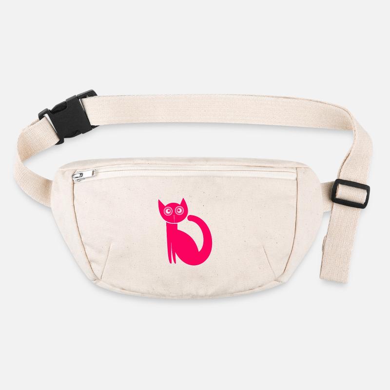 Chat mignon, chat drôle, original, naïf, rose Sac banane recyclé Stanley/Stella