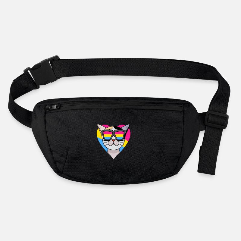 Pansexual Cat Japanese Bobtail Heart Gift Stanley/Stella recycled Hip Bag 