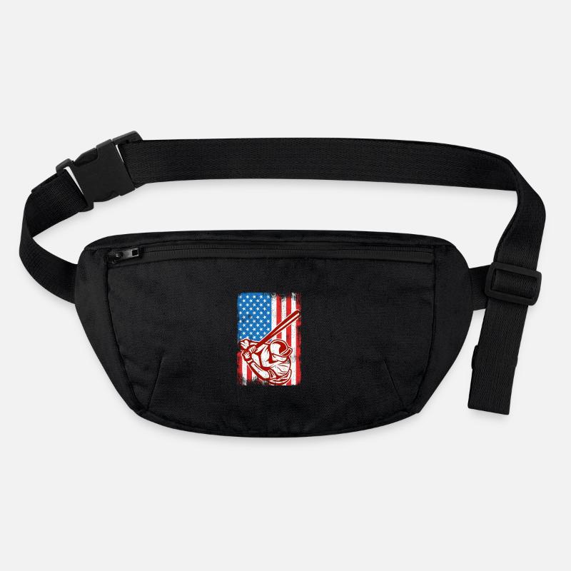 July 4 Baseball Stanley/Stella recycled Hip Bag 