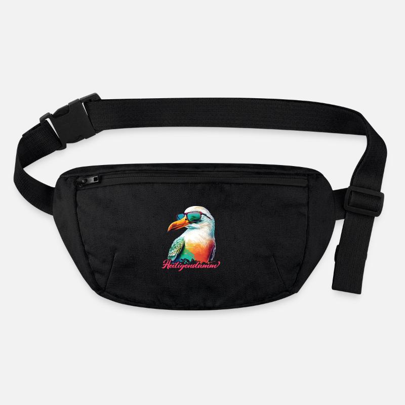 Heiligendamm Urlaub coole Möwe mit Sonnenbrille Stanley/Stella recycelte Gürteltasche