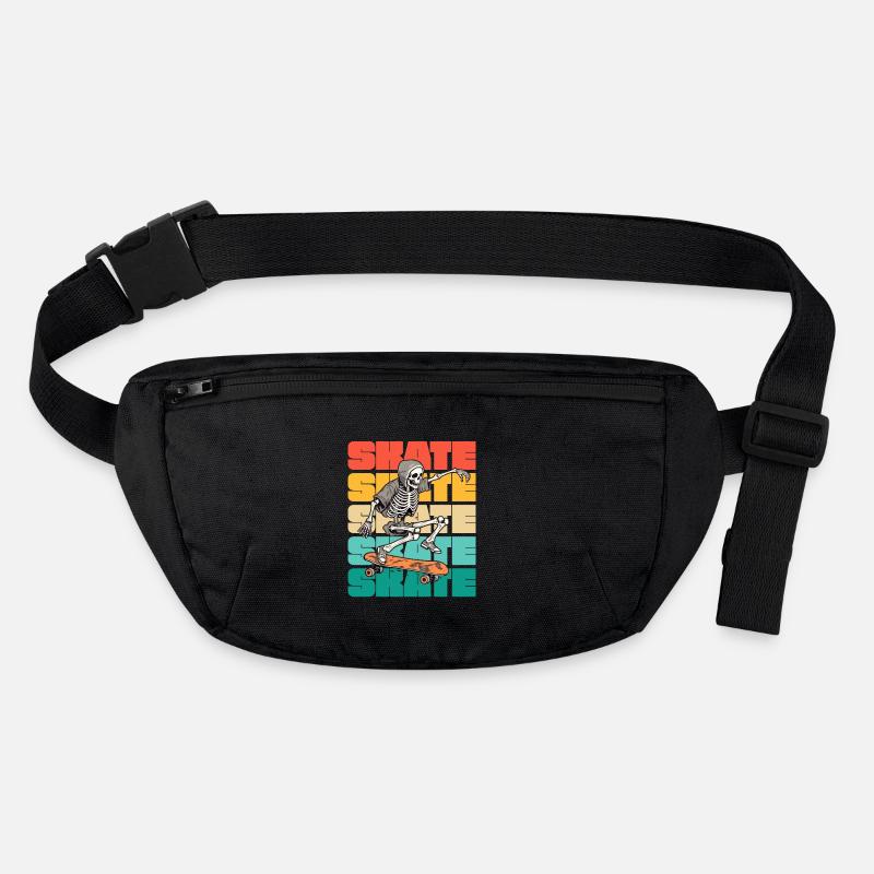 Skateboarding Coole Skateboarder Skelett Bunt Stanley/Stella recycelte Gürteltasche