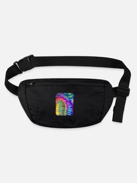 Tie Dye Batik - Stanley/Stella recycled Hip Bag  - black - Front