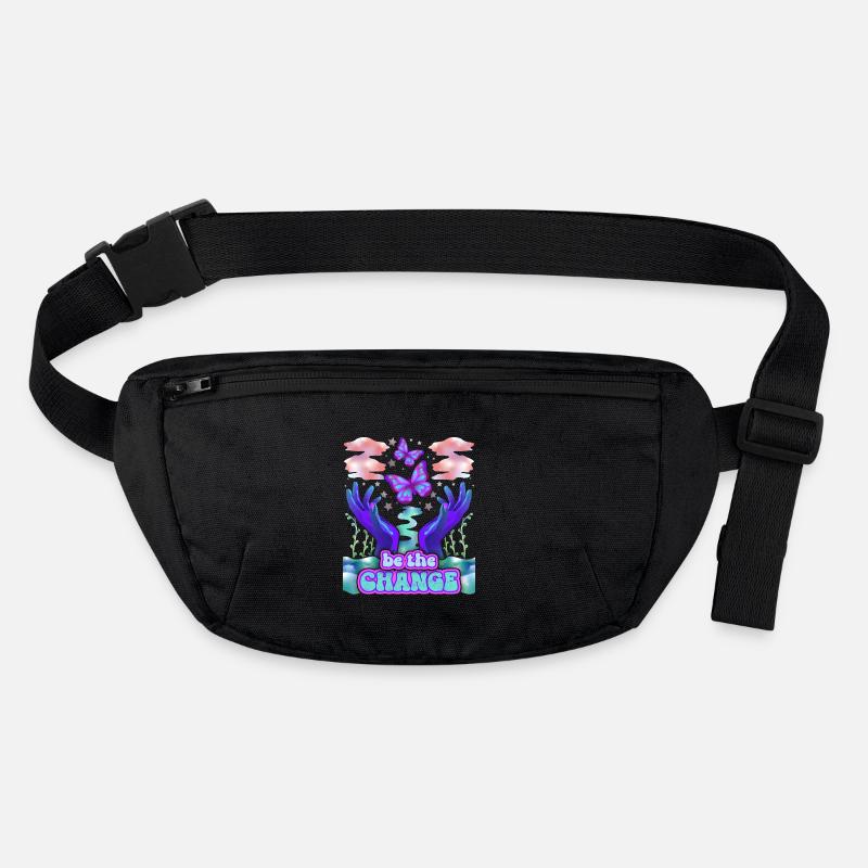 Psychedelische Schmetterlinge, Spruch Stanley/Stella recycelte Gürteltasche