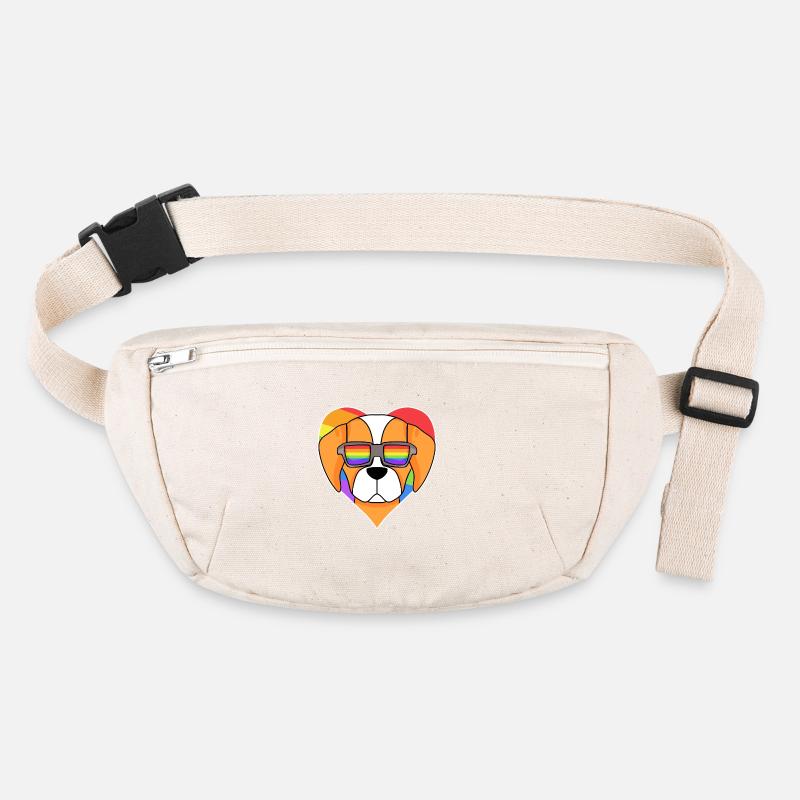 Rainbow - Chien Épagneul Breton avec lunettes Sac banane recyclé Stanley/Stella