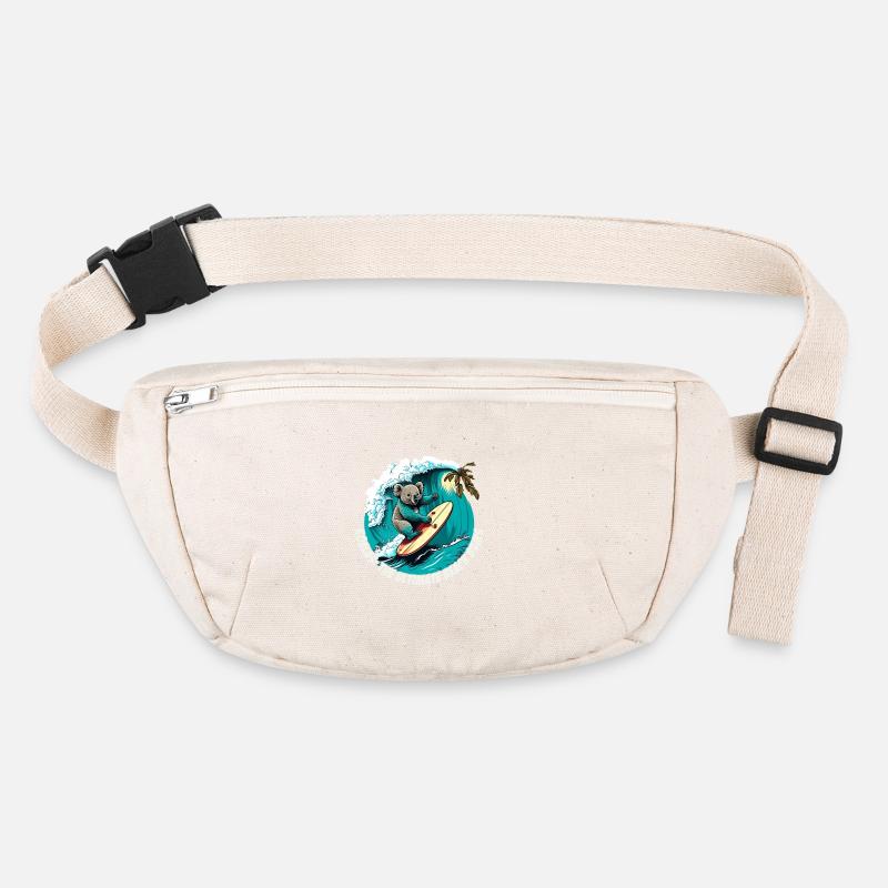 Beach Bums Koala hat Spass beim surfen Stanley/Stella recycelte Gürteltasche