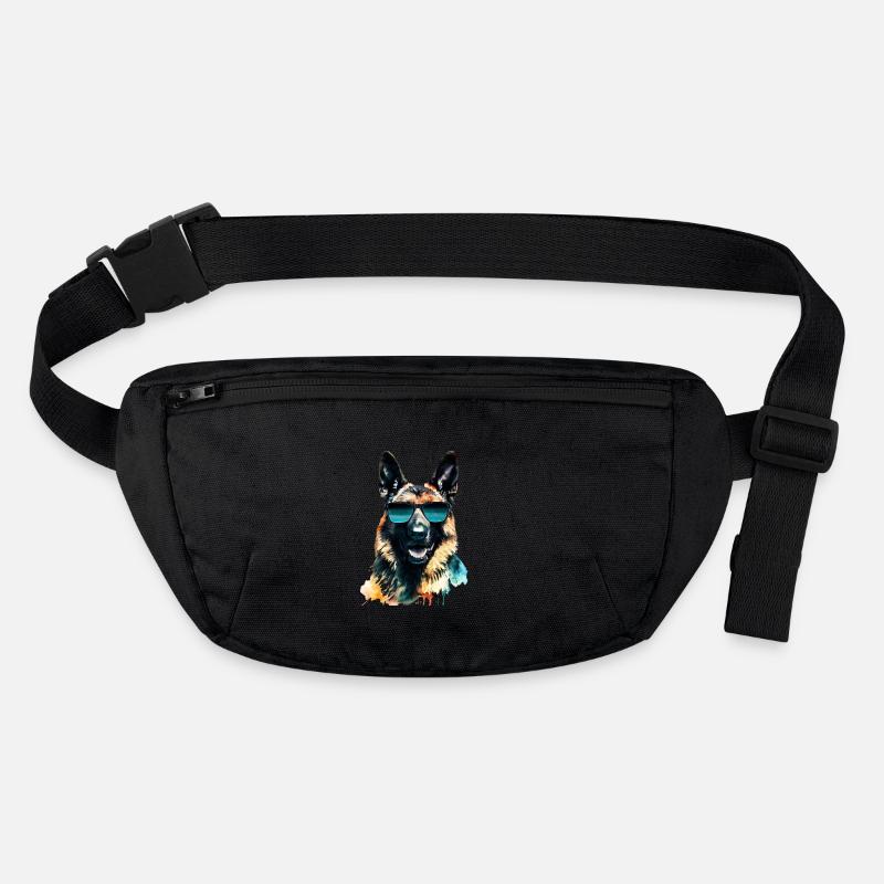 Deutscher Schäferhund Stanley/Stella recycelte Gürteltasche