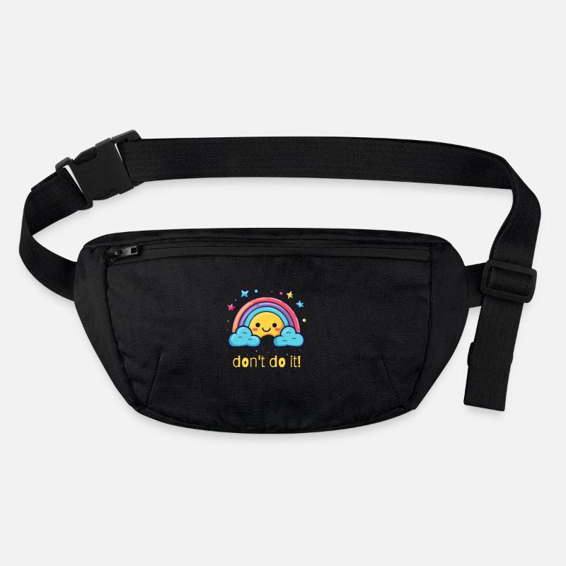 Ne le fais pas, arc-en-ciel heureux Sac banane recyclé Stanley/Stella