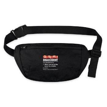 Bacon lover- I do bacon on it - Stanley/Stella recycled Hip Bag  - black - Front