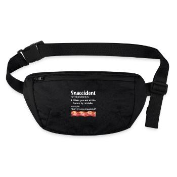 Bacon lover- I do bacon on it - Stanley/Stella recycled Hip Bag  - black - Front