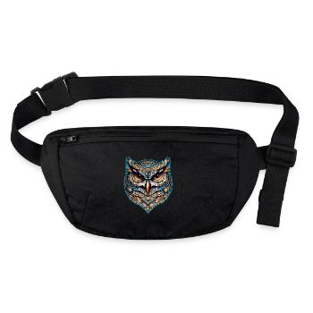 Chouette Steampunk cool - Sac banane recyclé Stanley/Stella - noir - Devant