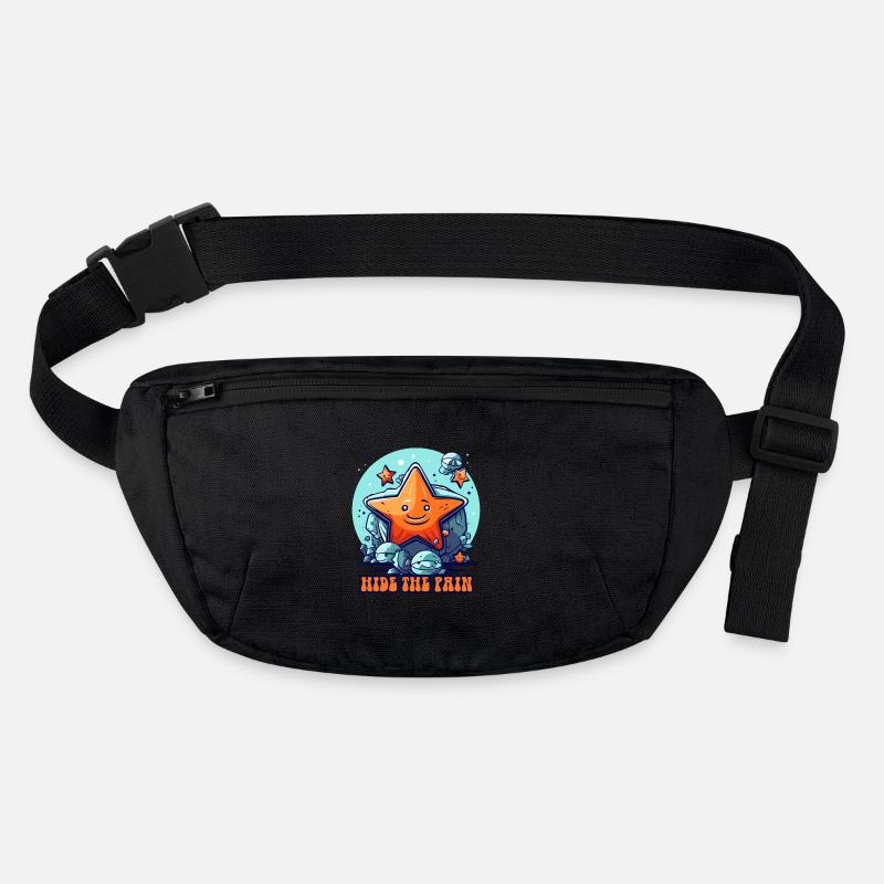 Versteck den Schmerz, kleine Seestern Seeigel Stanley/Stella recycelte Gürteltasche