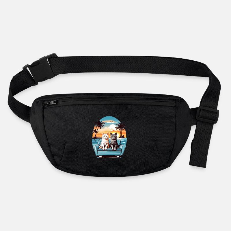 Katzen am Meer Stanley/Stella recycelte Gürteltasche