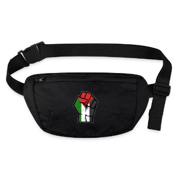 Free Palestine, Vinatge Palestinian Patriotic - Stanley/Stella recycled Hip Bag  - black - Front