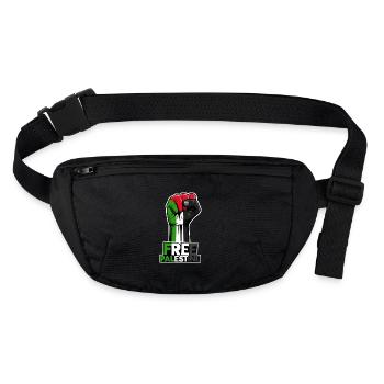 Free Palestine, Palestinian Patriotic Flag, - Stanley/Stella recycled Hip Bag  - black - Front