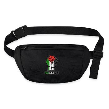 Free Palestine, Palestinian Patriotic Flag, - Stanley/Stella recycled Hip Bag  - black - Front
