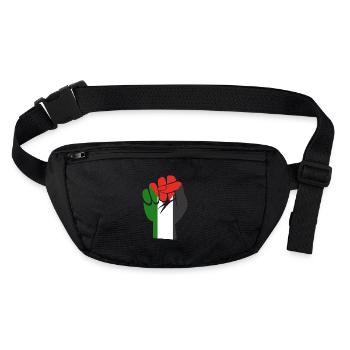 Free Palestine, Palestinian Patriotic Flag, woman - Stanley/Stella recycled Hip Bag  - black - Front