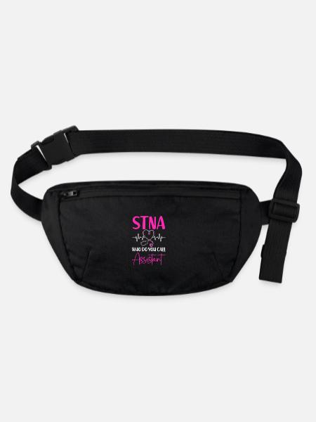 STNA Staatlich geprüfte Pflegeassistentin - Stanley/Stella recycelte Gürteltasche - Schwarz - Vorne