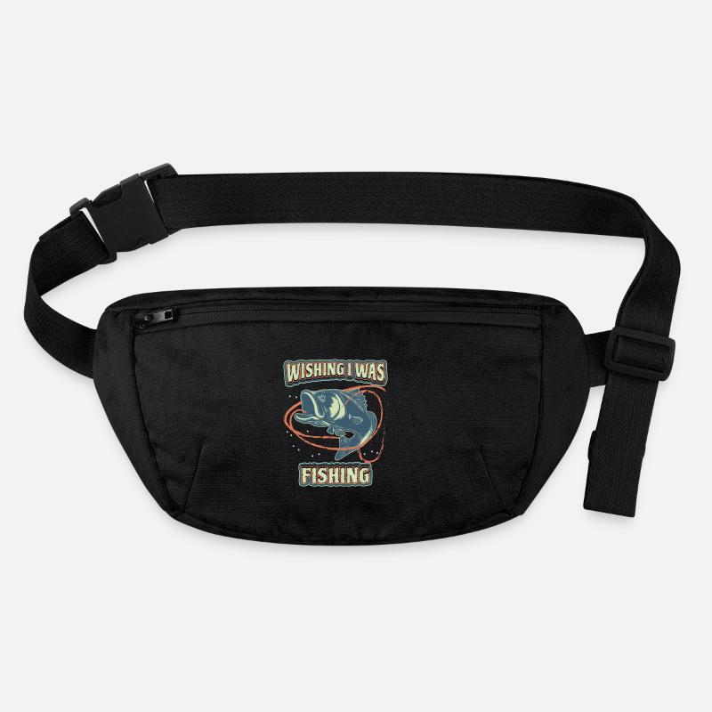 Fischen, Angeln am Fluss, lustiger Spruch Stanley/Stella recycelte Gürteltasche