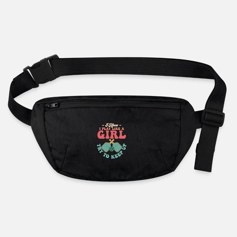 I Know I Play Like A Girl Try To Keep Up Picklebal Stanley/Stella recycelte Gürteltasche