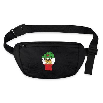 Drapeau iranien Poing féminin Soutien Femmes d’Iran - Sac banane recyclé Stanley/Stella - noir - Devant
