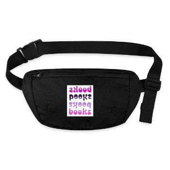livreslivreslivres autocollant - Sac banane recyclé Stanley/Stella - noir - Devant