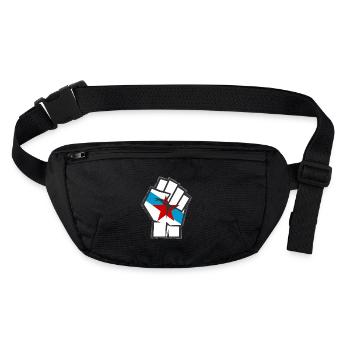 Galicien, Galizische Flagge, bandeira do orgullo - Stanley/Stella recycelte Gürteltasche - Schwarz - Vorne
