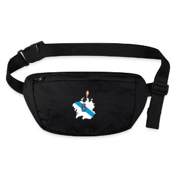 Galicien, Galizische Flagge, bandeira do orgullo - Stanley/Stella recycelte Gürteltasche - Schwarz - Vorne