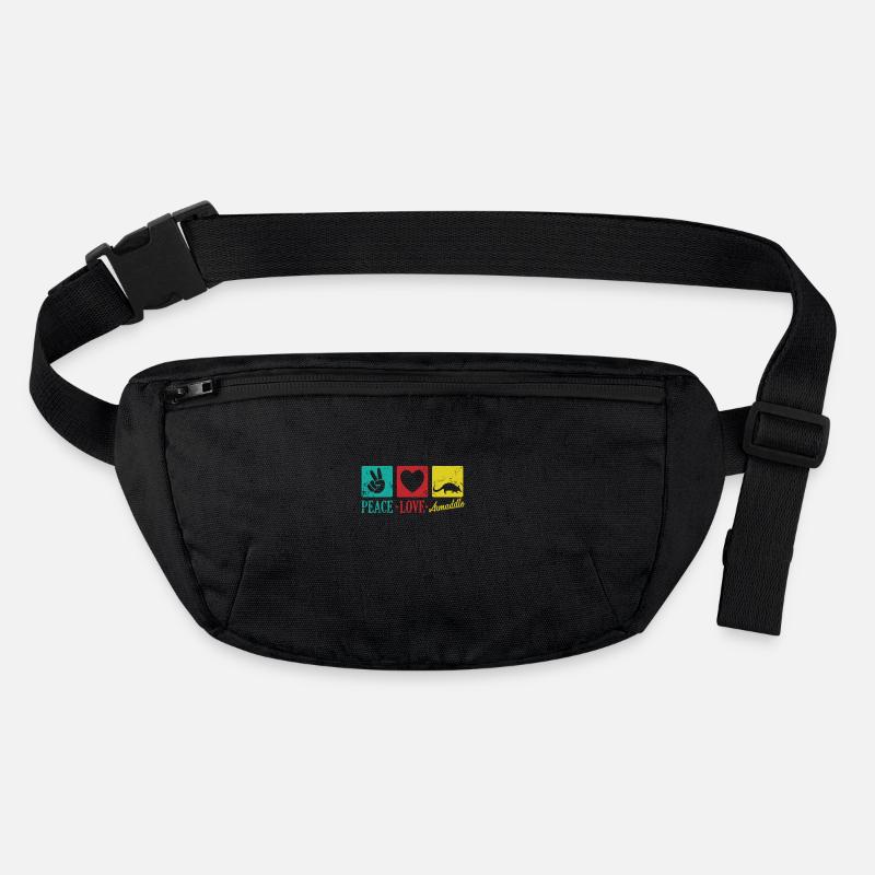 Peace Love Armadillo Mammal USA Stanley/Stella recycled Hip Bag 