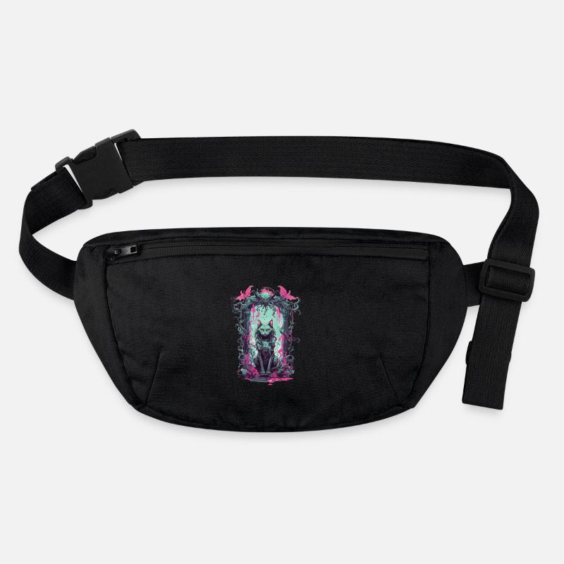 Gothic Occult Cat Magic Monster Design Stanley/Stella recycled Hip Bag 