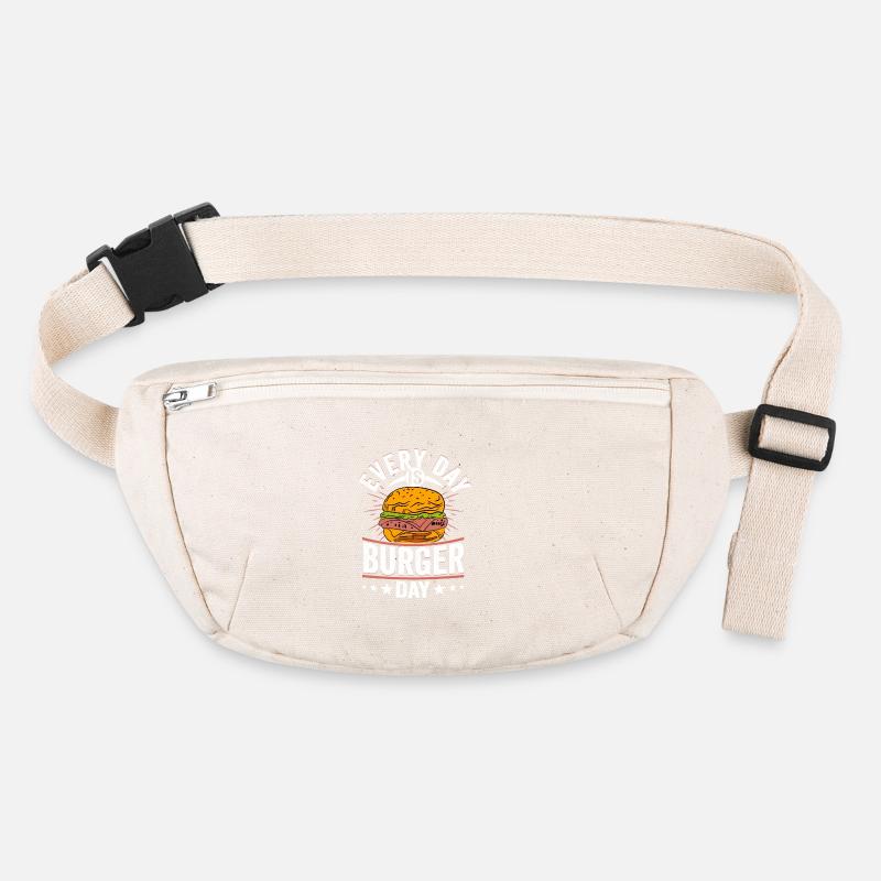 Chaque jour, c’est le jour du hamburger, des petits pains à la viande, des aliments à hamburger Sac banane recyclé Stanley/Stella