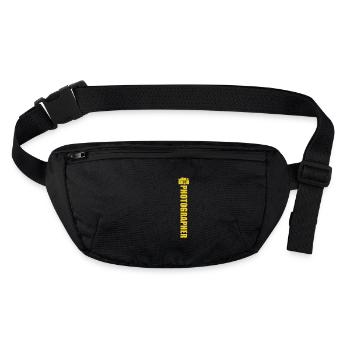 Photographe de paysage, Appareil photo, Photographe de nature - Sac banane recyclé Stanley/Stella - noir - Devant