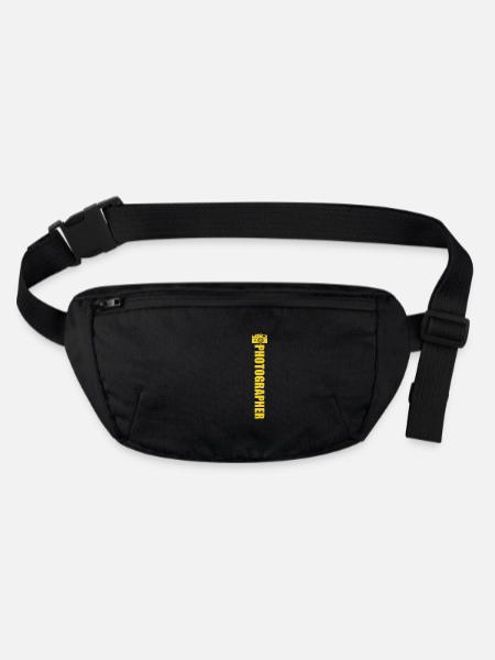 Photographe de paysage, Appareil photo, Photographe de nature - Sac banane recyclé Stanley/Stella - noir - Devant