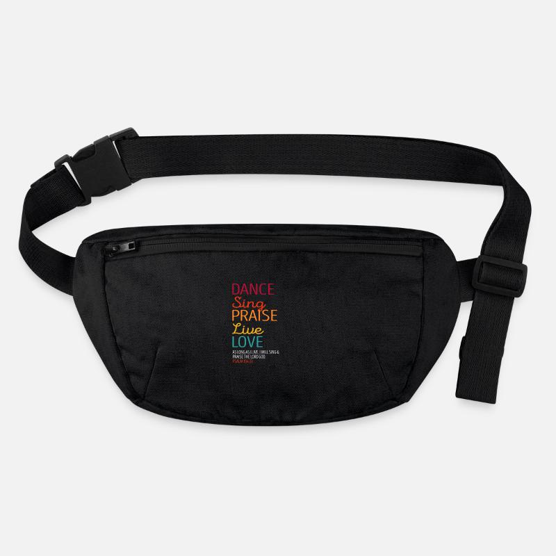 Danser, Chanter, Louer, Vie, Amour, Danser, Chrétien Sac banane recyclé Stanley/Stella