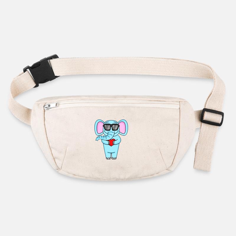 Elefant mit Herz und Brille Stanley/Stella recycelte Gürteltasche