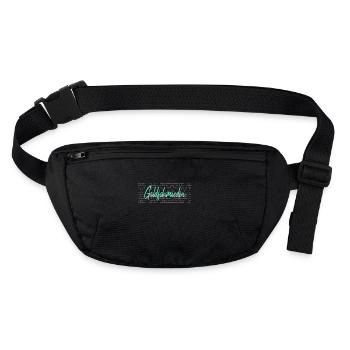 Juwelier Abschluss-Geschenk Goldschmiedin - Stanley/Stella recycelte Gürteltasche - Schwarz - Vorne