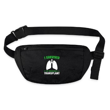 Lungentransplantation meines Mannes - Stanley/Stella recycelte Gürteltasche - Schwarz - Vorne