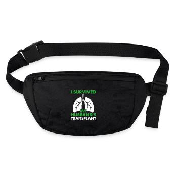 Lungentransplantation meines Mannes - Stanley/Stella recycelte Gürteltasche - Schwarz - Vorne