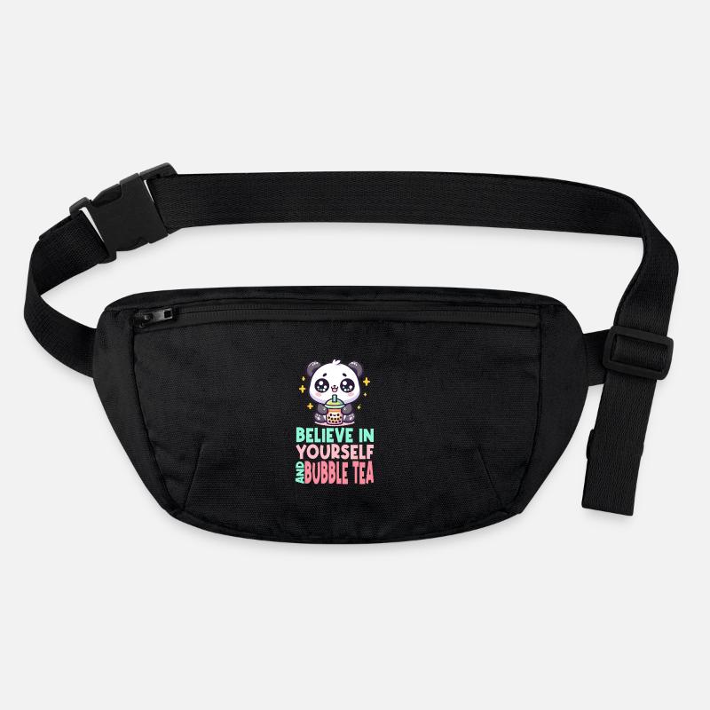 Kawaii Panda Bubble Tea Boba Drink Milk Tea Asian Stanley/Stella recycled Hip Bag 