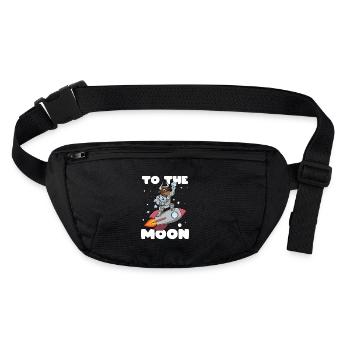 Vers la Lune - Design pour les traders, l’administration des affaires et les actionnaires - Sac banane recyclé Stanley/Stella - noir - Devant