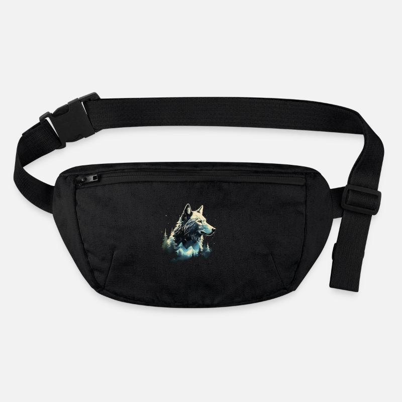 Wolf Berge Natur Geschenk Stanley/Stella recycelte Gürteltasche