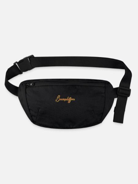Schiffe Abschluss-Geschenk Binnenschifferin - Stanley/Stella recycelte Gürteltasche - Schwarz - Vorne