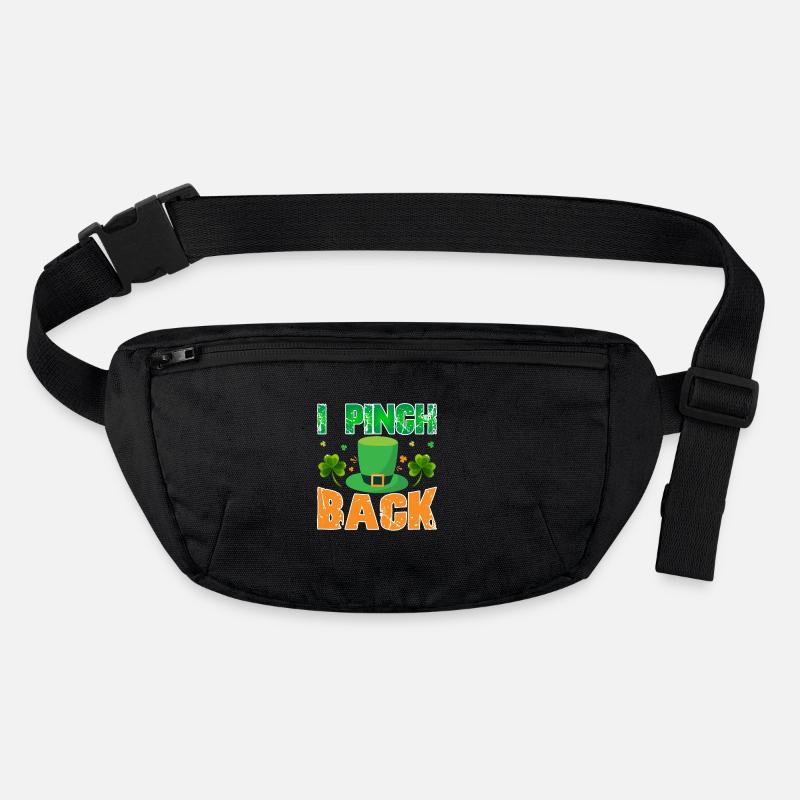 I Pinch Back St. Patrick's Day - Stanley/Stella recycled Hip Bag  - black