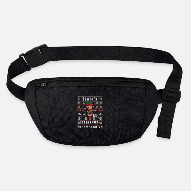 Ugly Christmas SANTA'S FAVORITE PHARMACIST Stanley/Stella recycled Hip Bag 